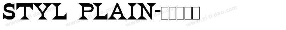Styl Plain字体转换